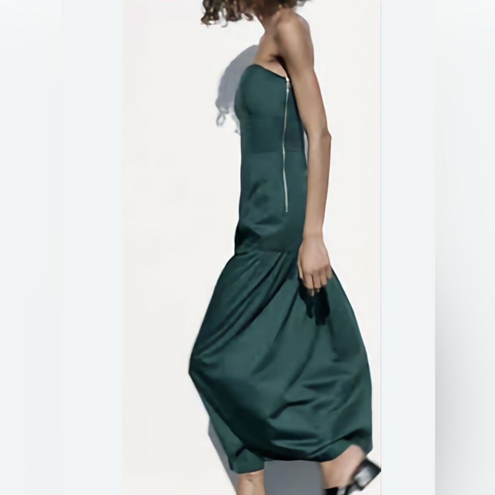 Zara Topstitched Midi Dress - Picture 6 of 17